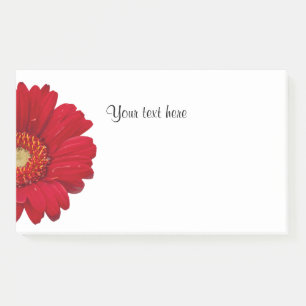 Red Gerbera Daisy Template Post-it Notes