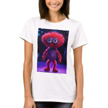 red germ monster character, highly  detailed,