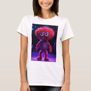 red germ monster character, highly  detailed, T-Shirt