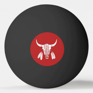 Red Ghost Dance Buffalo 1 star blk ping pong ball