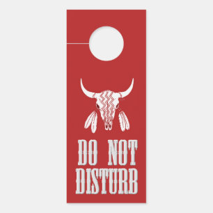 Red Ghost Dance Buffalo affichette de porte 2 côté