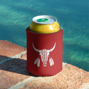 Red Ghost Dance Buffalo can cooler