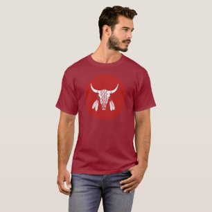 Red Ghost Dance Buffalo Cercle marron t-shirt