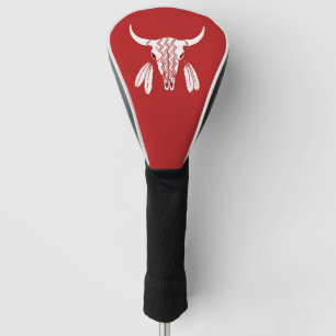 Red Ghost Dance Buffalo golf driver cover