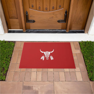 Red Ghost Dance Buffalo grand tapis de porte