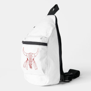 Red Ghost Dance Buffalo ligne blanc sac à dos