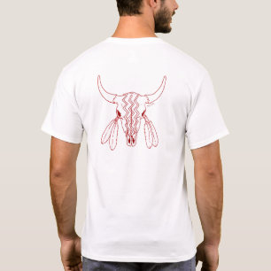Red Ghost Dance Buffalo ligne blanc t-shirt dos