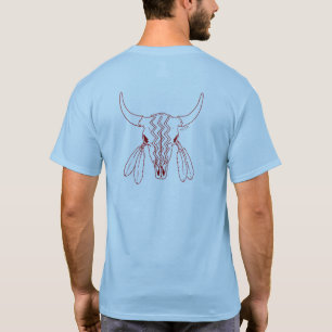 Red Ghost Dance Buffalo ligne bleu t-shirt dos