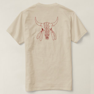 Red Ghost Dance Buffalo ligne femmes sable t-shirt