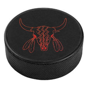Red Ghost Dance Buffalo ligne noir de hockey pub