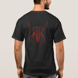Red Ghost Dance Buffalo ligne noir t-shirt dos