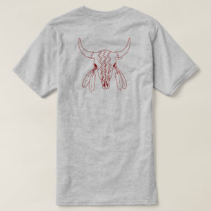 Red Ghost Dance Buffalo line women grey t-shirt bk