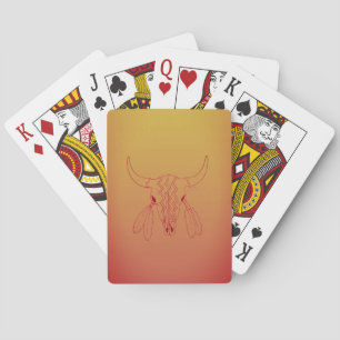 Red Ghost Dance Buffalo Poker playing cards