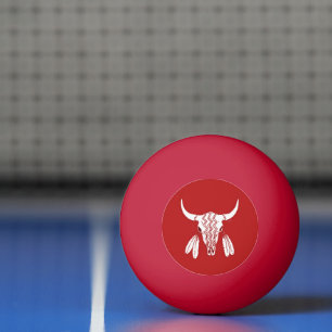 Red Ghost Dance Buffalo red 1 star ping pong ball