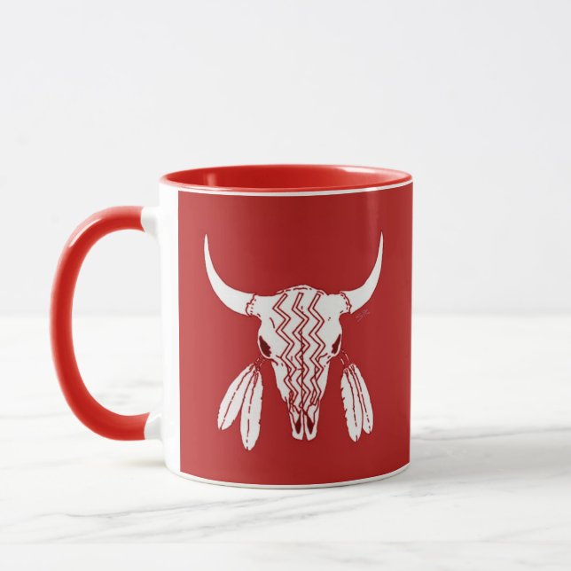 Red Ghost Dance Buffalo rouge combo mug (Gauche)