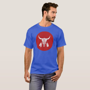Red Ghost Dance Buffalo t-shirt bleu cercle