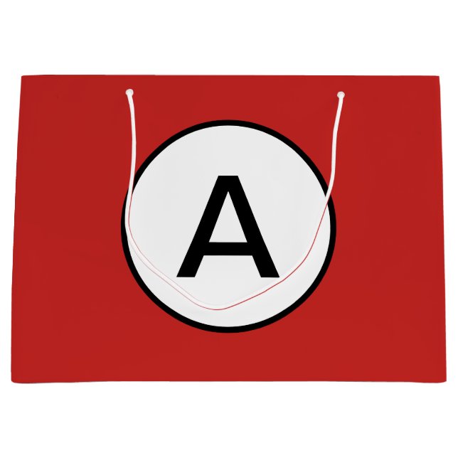 RED GIFT BAG CUSTOM CUSTOM INITIAL (Front)