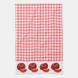 Red Gingham and Tomatoes Kitchen Towel