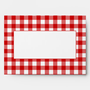 Red Gingham Baby-Q Barbecue BBQ Baby Shower  Envelope