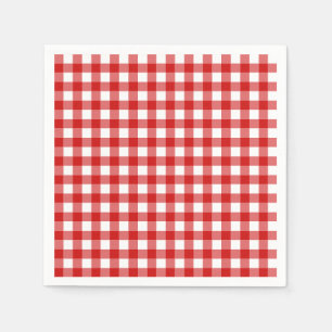 Red Gingham Baby-Q Barbecue BBQ Baby Shower  Napkin