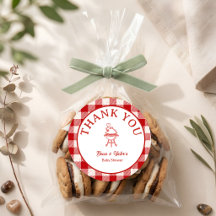 Red Gingham Baby Q Barbecue Cookout Baby Shower