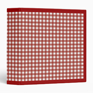 Red Gingham  Binder