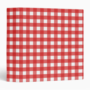 Red gingham binder