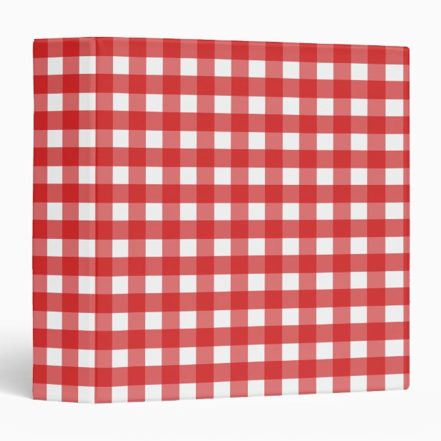 Red gingham binder (Front/Spine)