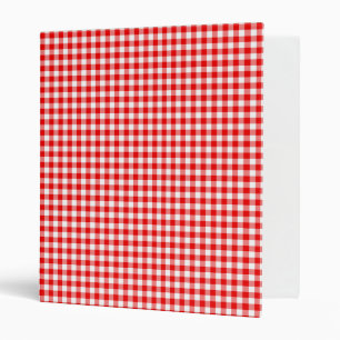 Red Gingham Binder