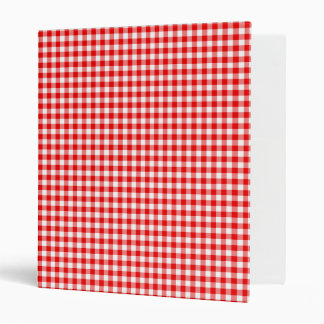 Red Gingham Binder