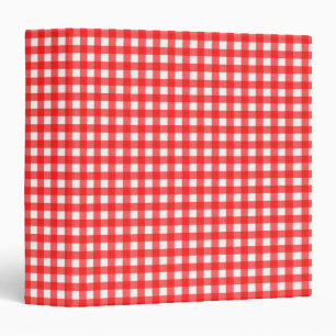 Red Gingham Binder