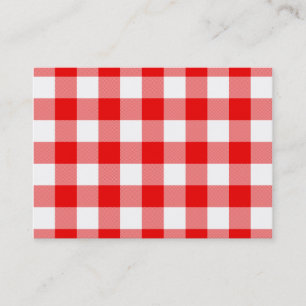 Red Gingham Business Card