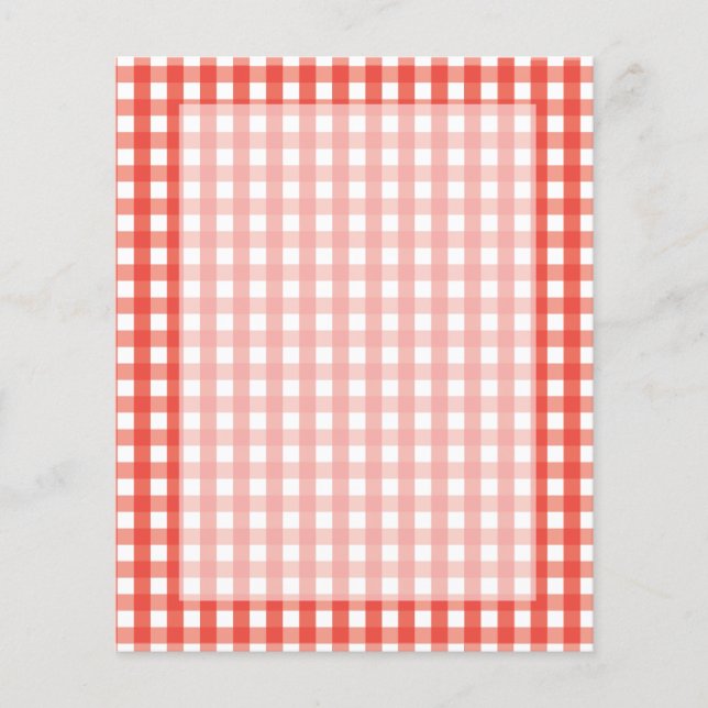 Red Gingham Check Pattern (Front)