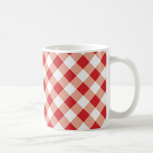 Red Gingham Coffee Mug