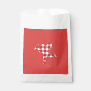 Red Gingham Cupid Favour Bag