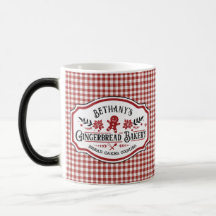 Red Gingham Gingerbread Bakery Magic Mug