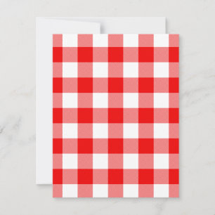 Red Gingham Invitation