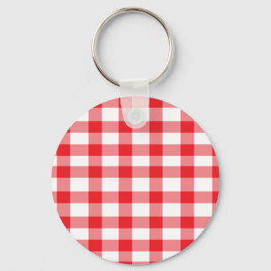 Red Gingham Keychain