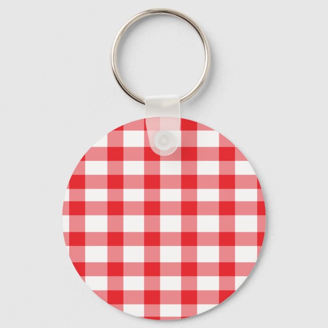 Red Gingham Keychain (Front)