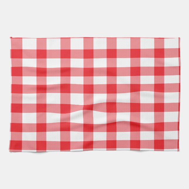 Red Gingham Kitchen Towel (Horizontal)