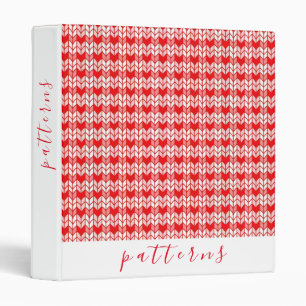 RED GINGHAM KNIT 3-Ring Binder II