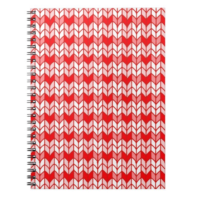 RED GINGHAM KNIT 6.5x8.75 Spiral Notebook  (Front)