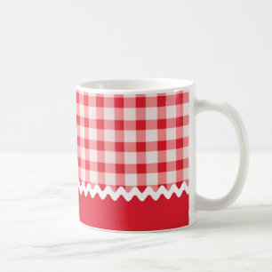 Red Gingham Mug