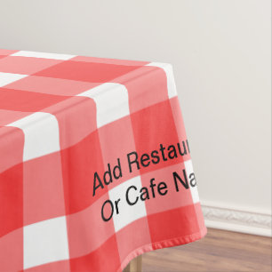 Red Gingham Pattern Tablecloth