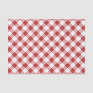 Red Gingham Picnic Tissue Paper – BBQ Cookout Birt