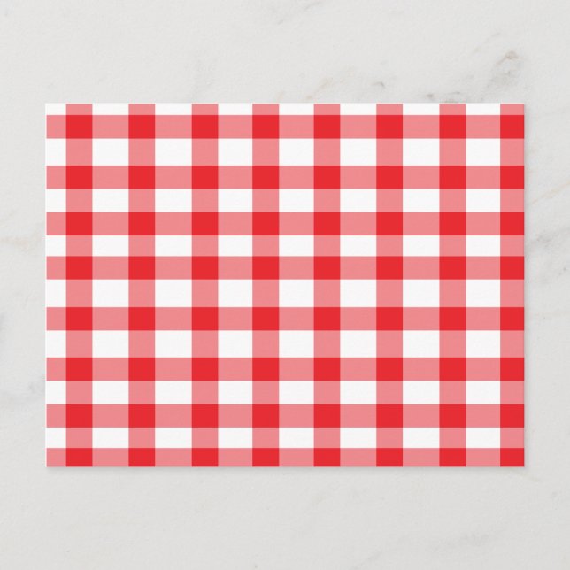 Red Gingham Postcard (Front)