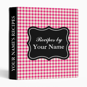 Red Gingham recipe binder   personalized cook book