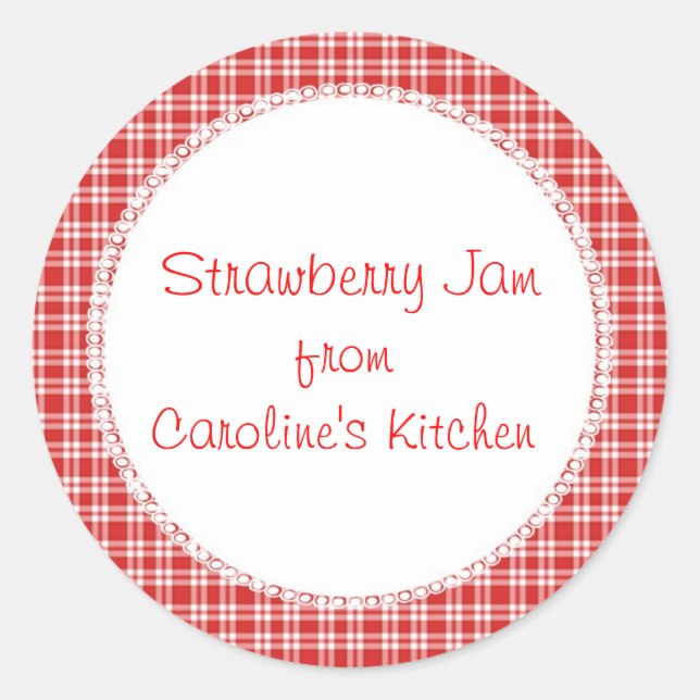 Red Gingham Sticker (Front)