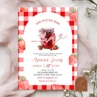 Red Gingham Strawberry Summer Jam Bridal Shower