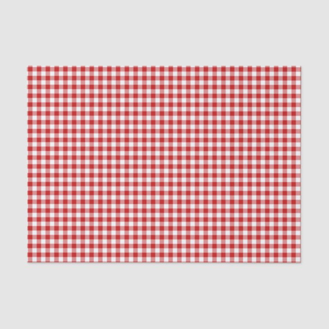 Red Gingham Tissue Paper (Front)